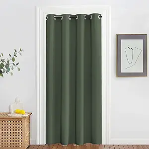 NICETOWN Blackout Curtain for Bedroom 78 inches Long - Grommet Thermal Curtain Room Darkening Window Treatment Sound & Light Blocking for Living Room (1 Panel, Dark Mallard, W52 x L78)