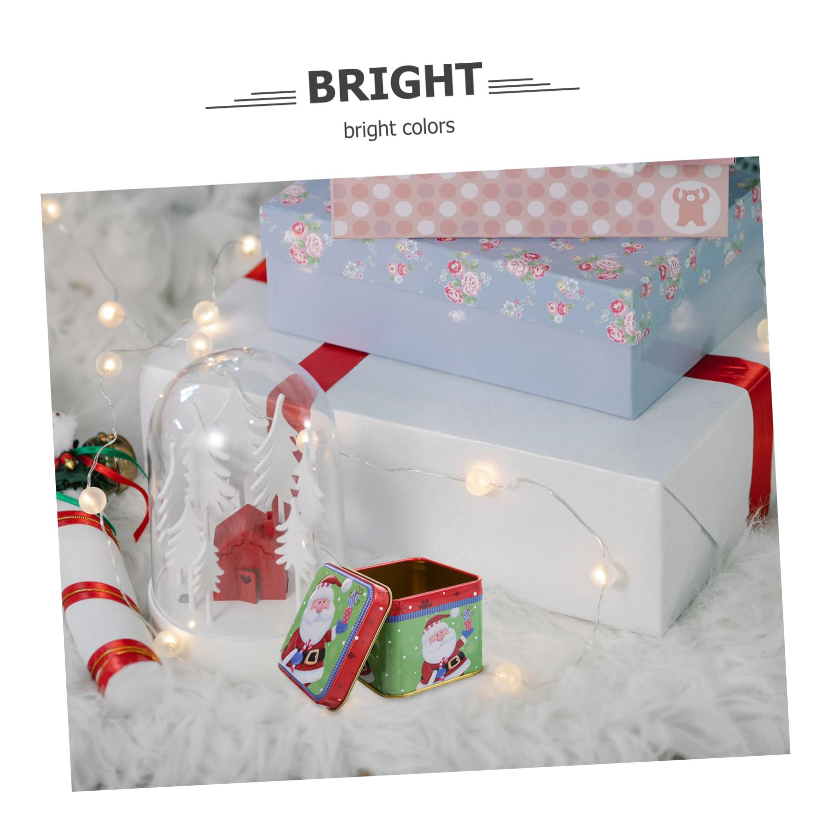 YARNOW 6pezzi Scatola di Metallper Biscotti di Natale Barattolo Vuoto Decorativper Caramelle Natalizie Biscotti Dolcetti da Usare come Scatola Regalo di Natale per Conservare Oggetti