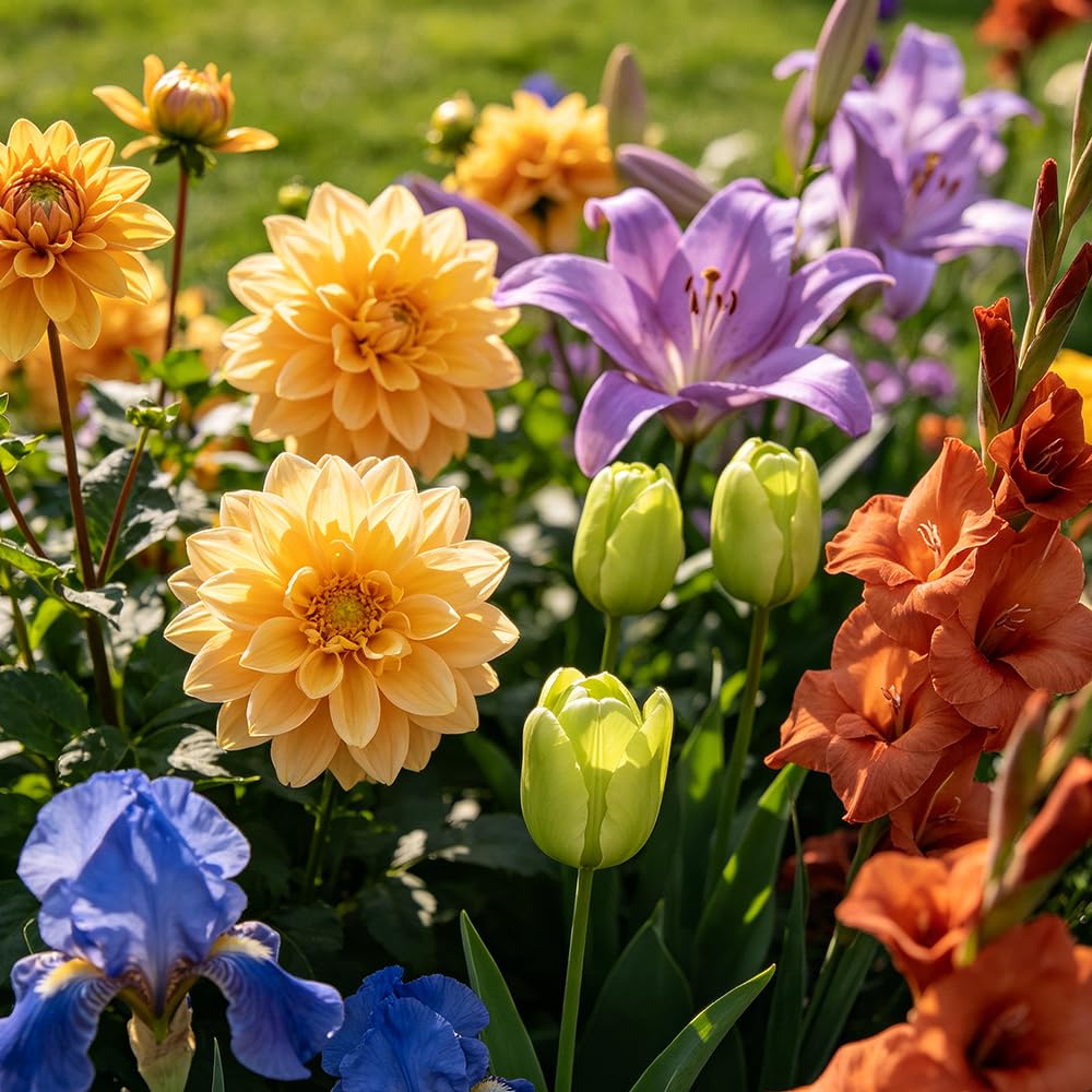 FloresRizoma multicolor - temprana resistentes jardín 30bulbos