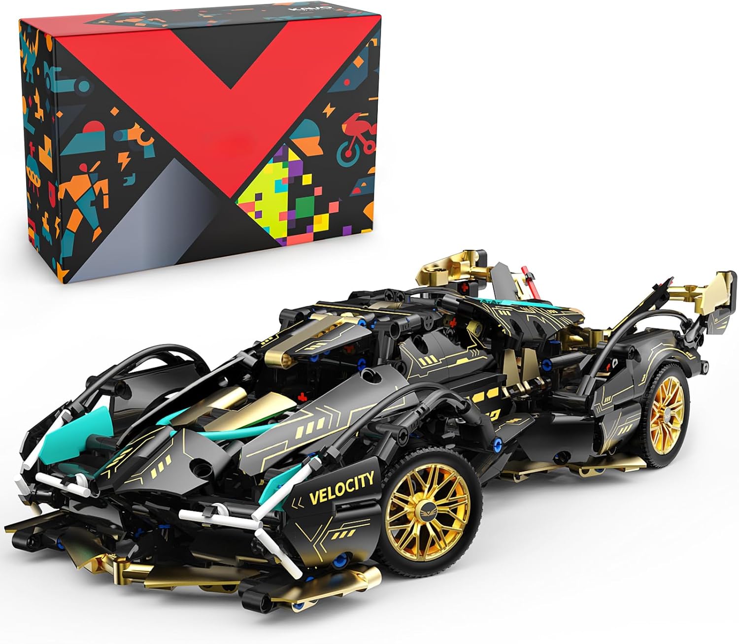 PIKARO Sports Race Car Building Set for Boys & Adults, 1:14 MOC Toys Racing Model Car Kits, Birthday Gifts for Kids Teen Age 8-14 12-16