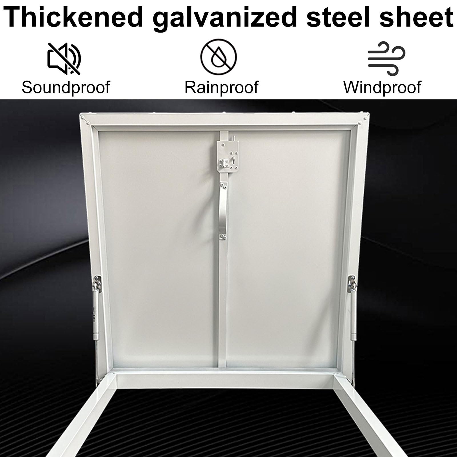 Wspornik hydrauliczny do konserwacji dachu, metalowy właz dachowy, 70 cm, szara osłona zagłówka i bezpieczne rozwiązanie dostępu do strychów i piwnic