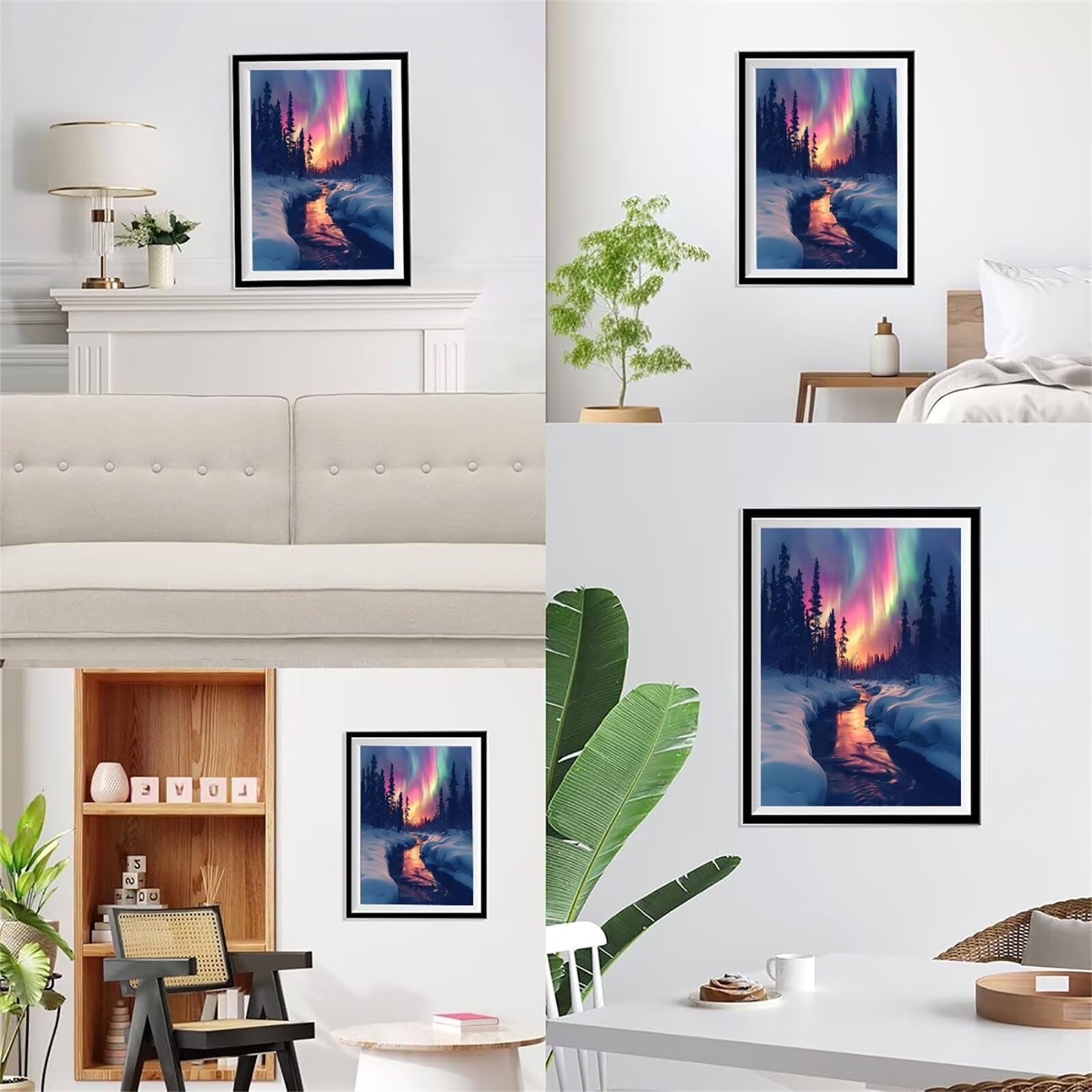 Zorza polarna, zestawy artystyczne, diamentowe, dla dorosłych, las 5D, zestawy do malowania diamentowego dla dorosłych, DIY, okrągłe, pełne wiercenie, klejnot, sztuka, dla początkujących, rękodzieło