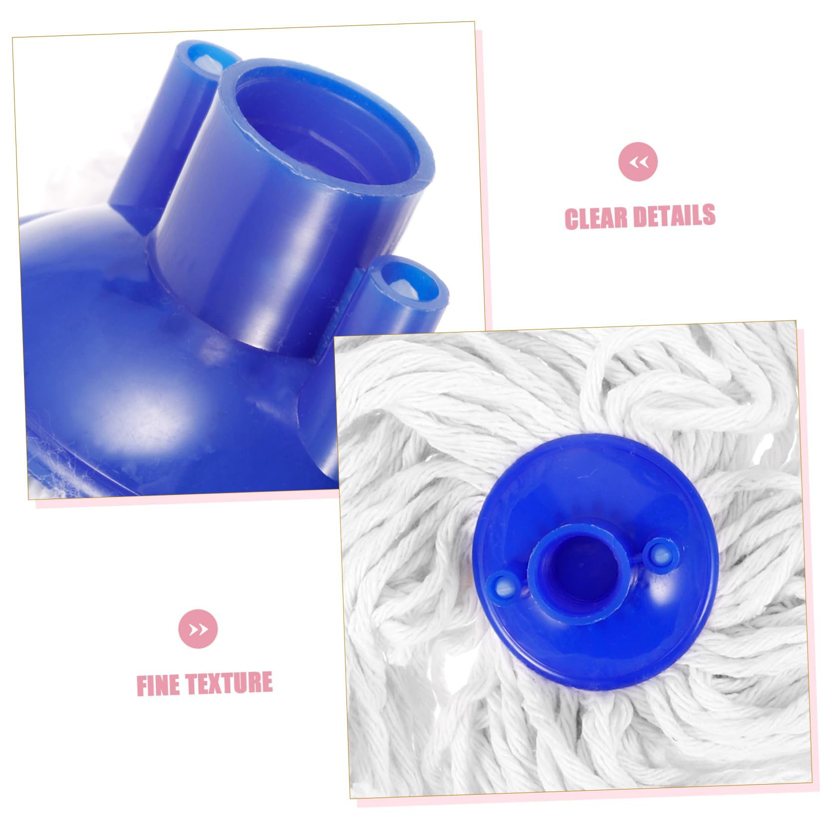 3 Cabezales de Trapeador de Algodón Absorbente para Limpieza Cuerdas Absorbentes, Recambio Práctico para Mopas de Suelos, Paquete de 3 Piezas
