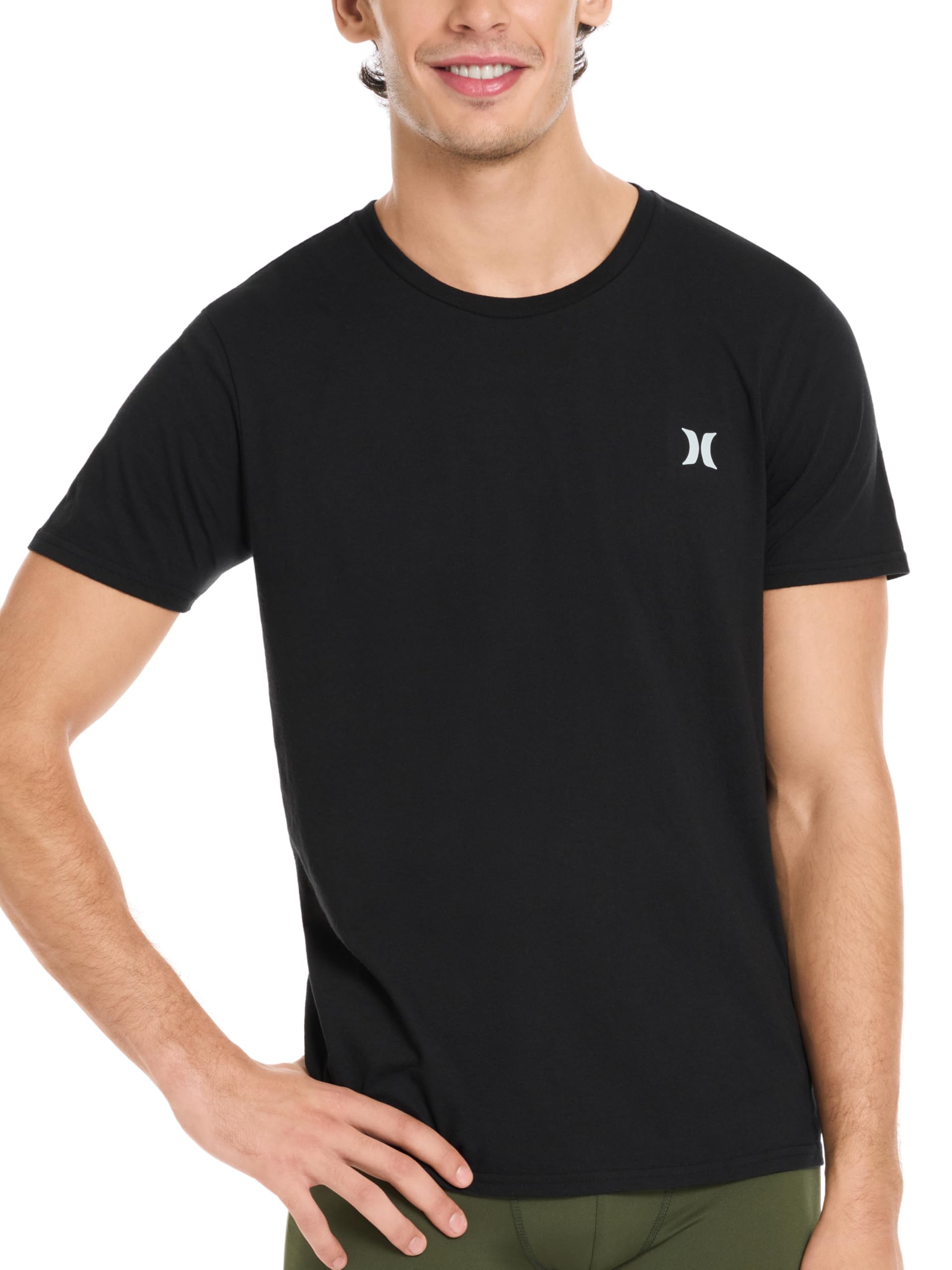 Hurley 2 Pack Cotton Crewneck Short Sleeve T-Shirt Paquete de 2 Camisetas de algodón con Cuello Redondo y Manga Corta Hombre (Pack de 2)
