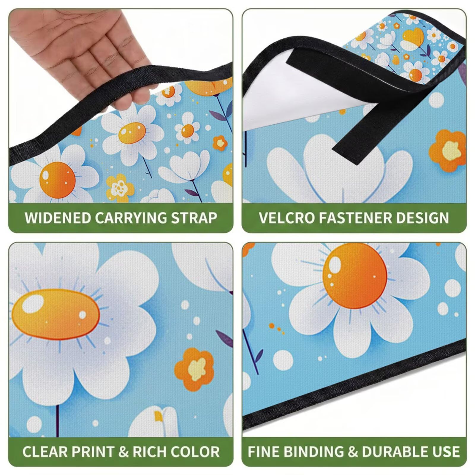 Coperta de Picnic 150x200 cm, Blu Manta Picnic Impermeable Anti-Sabbia Manta de Playa Pieghevole, Outdoor Picnic Blanket per Spiaggia, Camping, Giardino, Trekking - carino FZ-130