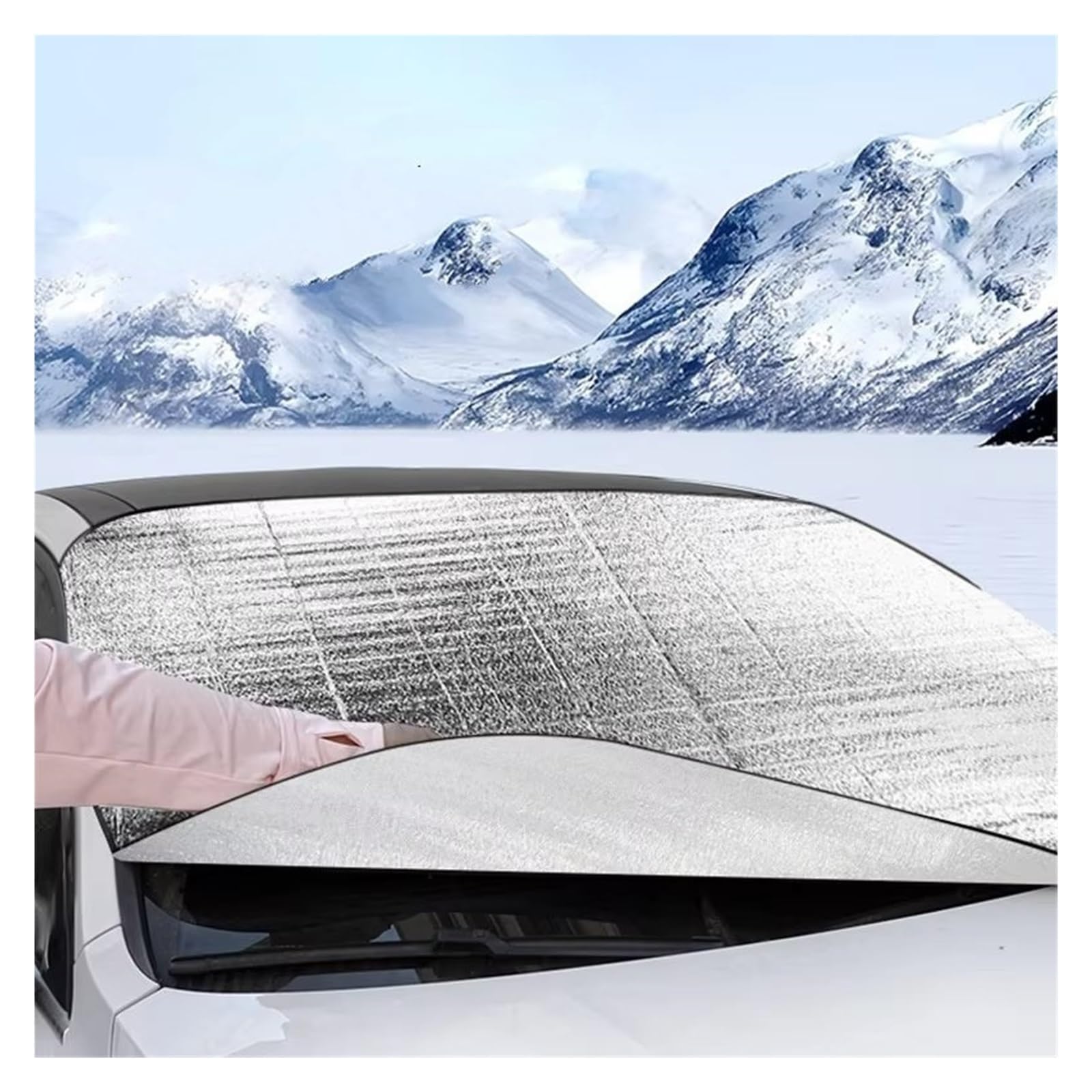 Parasole Auto Parabrezza Copertura Antineve Per Parabrezza Auto | Pellicola In Alluminio PE Protezione Invernale Ghiaccio E Gelo | UV Parasole Antipolvere Dell'auto