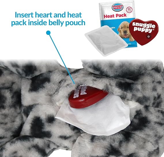 Snuggle Puppy Original Heartbeat Stuffed Toy for Dogs. Pet Anxiety Relief and Calming Aid, Comfort Toy for Behavioral Training in Merle