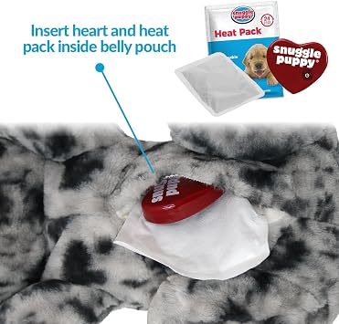 Snuggle Puppy Original Heartbeat Stuffed Toy for Dogs. Pet Anxiety Relief and Calming Aid, Comfort Toy for Behavioral Training in Merle