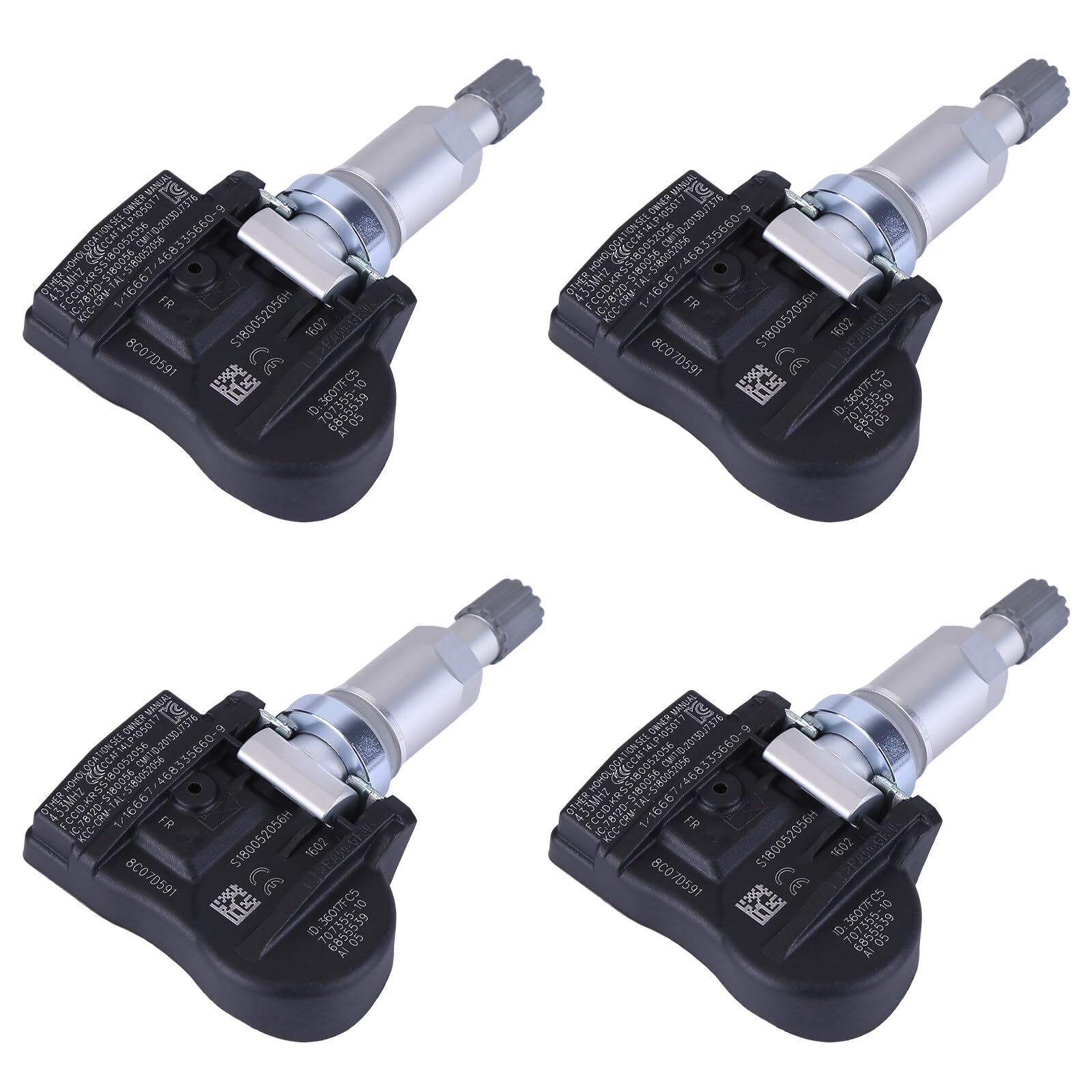 BYNYXI Lot de 4 capteurs de pression des pneus pour Série 3 F30 F31 F32 F33 F34 4 X1 F36 F45 F46 F48 M3 F80 F83 F87 F20 F21 F22 F23 RDKS TPMS Capteur de pression des pneus Système de contrôle de la