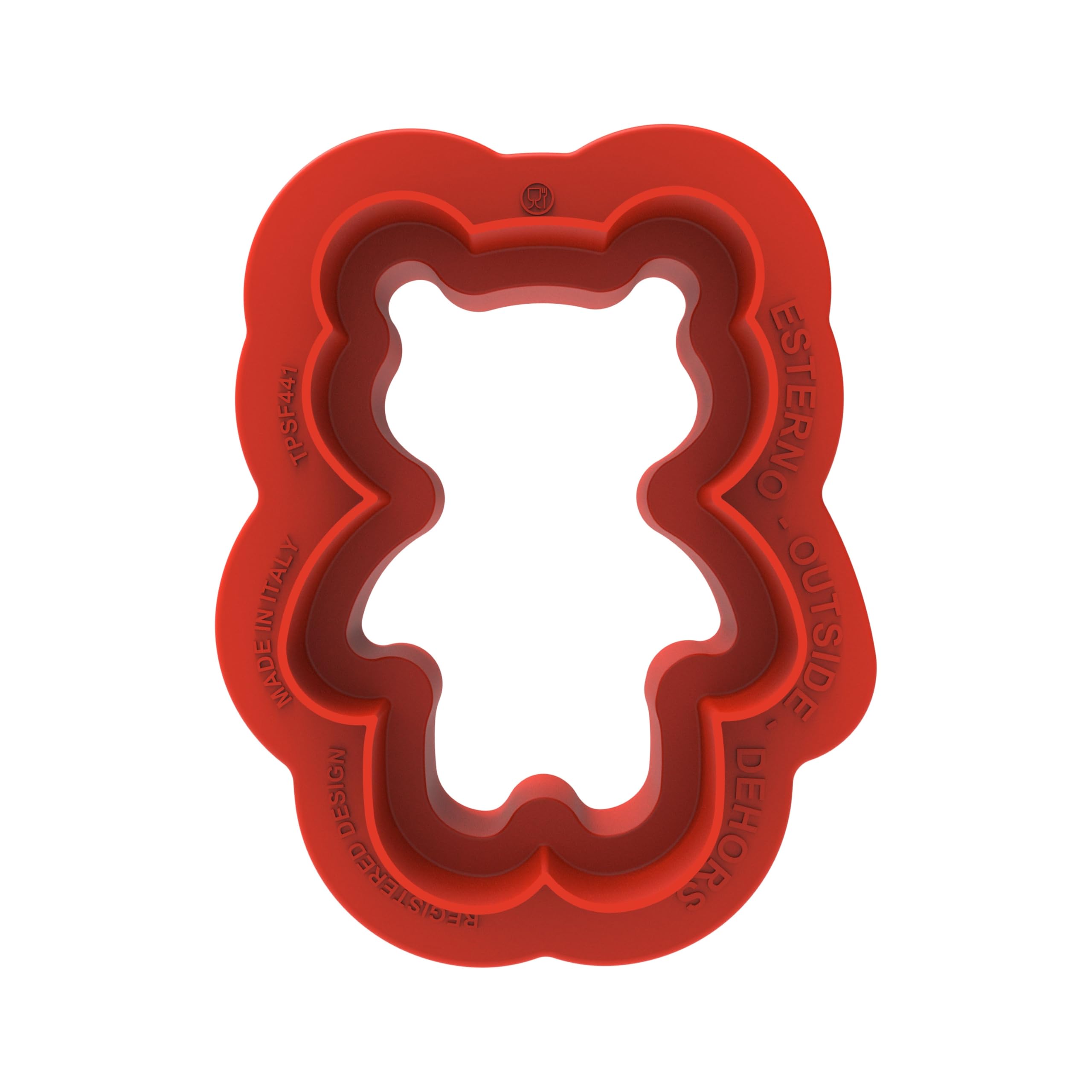 Silikomart | Moule en silicone pour monoportions TEDDY BEAR 68, 8 portions individuelles, antiadhésif, 79 x 56 h 27 mm, Made in Italy