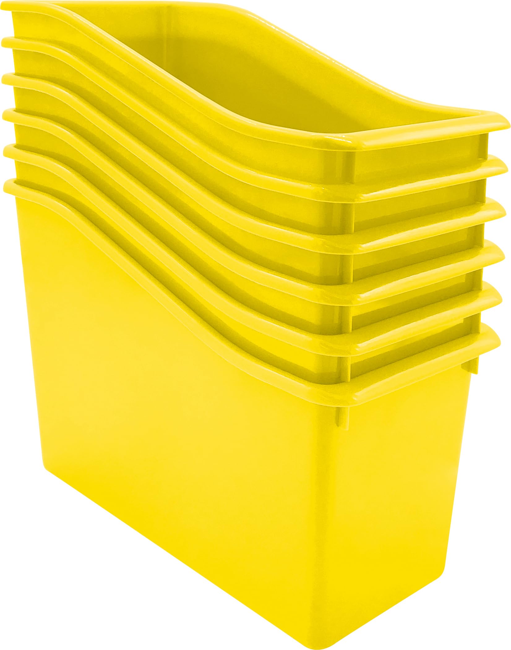 Corbeille à livres en plastique jaune Teacher Created Resources (Lot de 6, TCR2088562)
