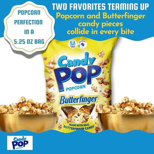 Miniatura 5 de Candy Pop Butterfinger Palomitas de maíz recubiertas de caramelo (bolsas de 5.25 onzas, 1 paquete)