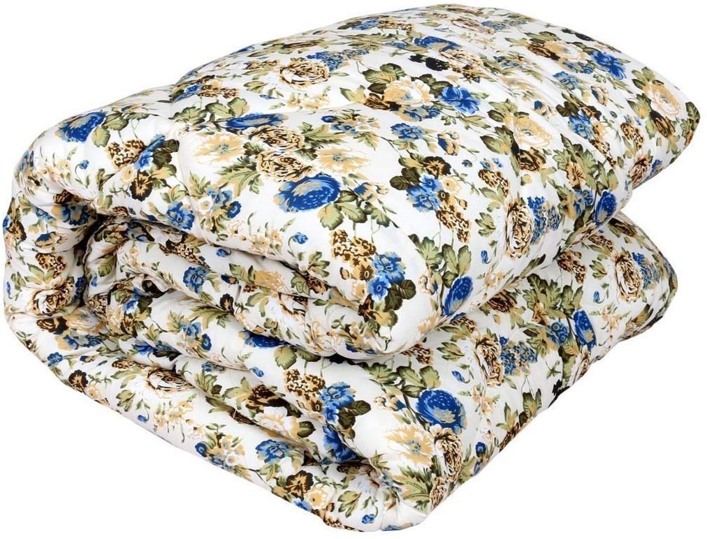 AQRATE Microfiber Reversible Double Bed Comforter AC Blanket | Dohar | Quilt | Comforter | Duvet Floral Design Printed| Floral blue| Pack of 1-image-19