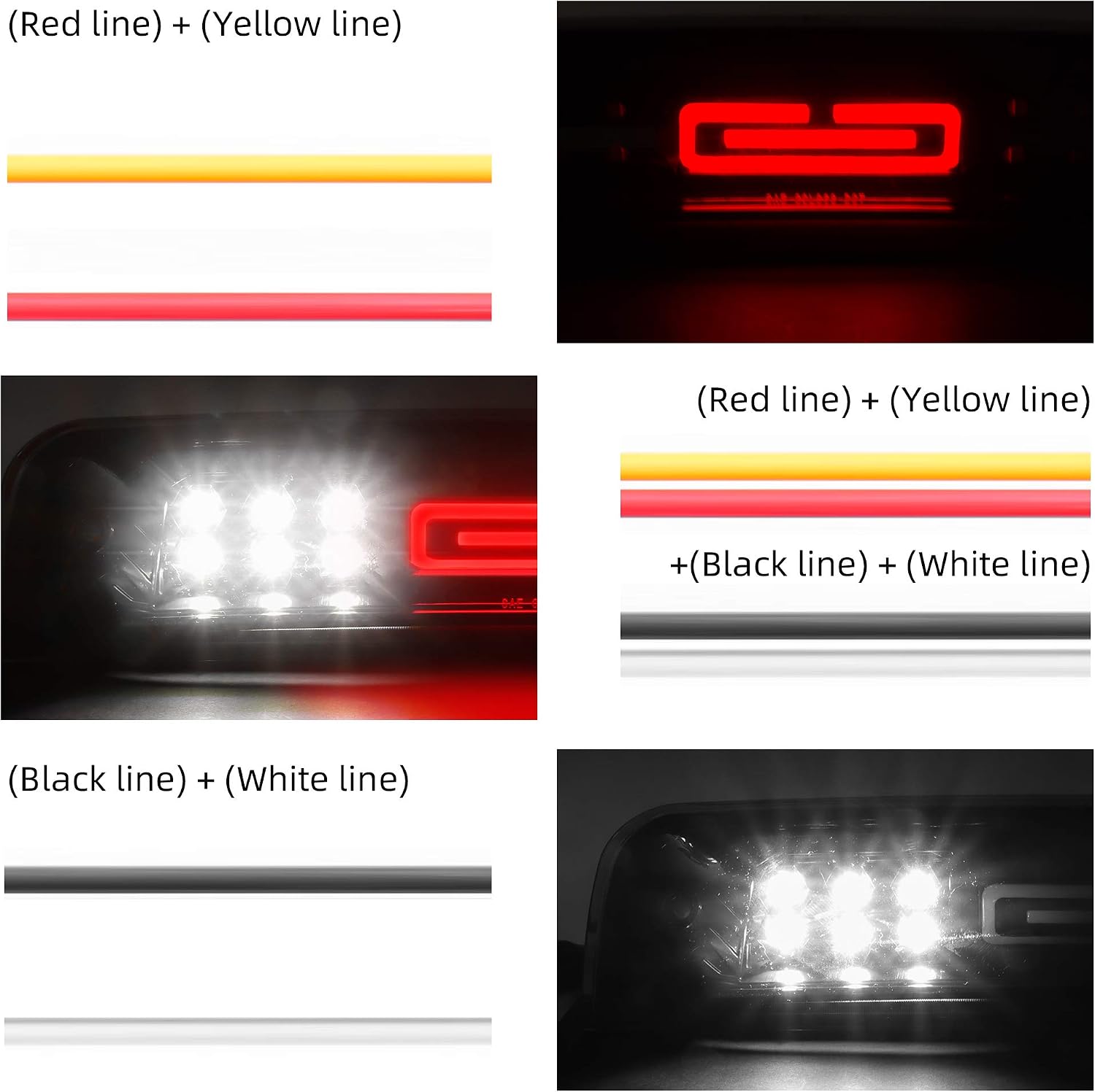 KRSCT LED third 3rd Brake Light Tail Light High Mount Stop Light Replacement for 2009-2018 Dodge Ram 1500/2010-2018 Dodge Ram 2500 3500 Rear Cargo Lamp(Clear Ram Third Brake Light)