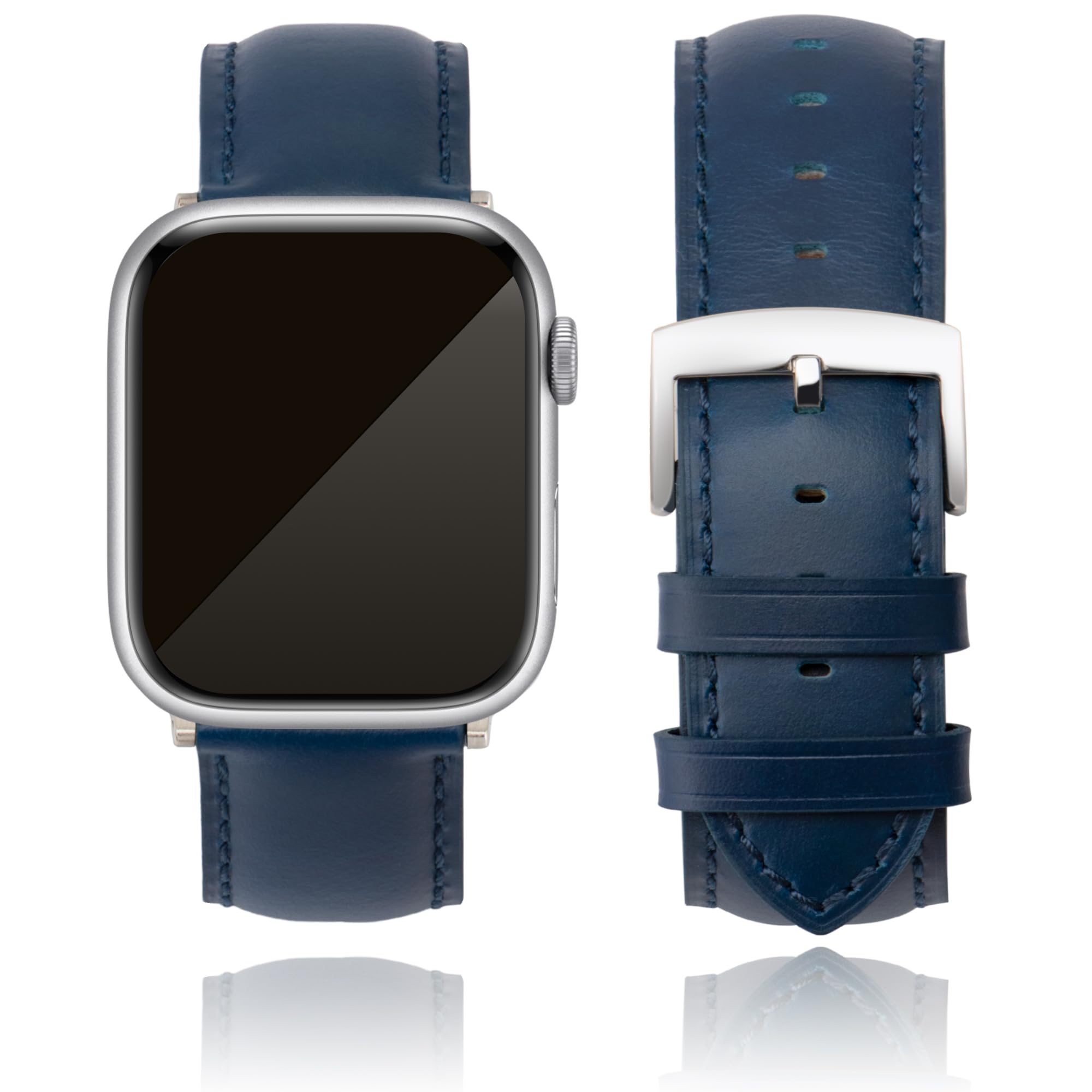 Bracelet Cuir Compatible avec Apple Watch 49mm 46mm 45mm 44mm 42mm 41mm 40mm 38mm, Bracelets Montre Cuir Véritable Remplacement pour iWatch Series 11 10 9 8 7 6 5 4 3 2 1 SE3/2/1 Ultra3/2/1