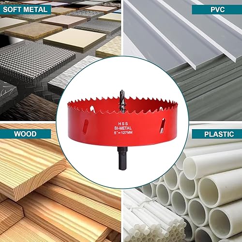 Miniatura 6 de Sierra de agujero de 6-18 pulgadas  6.102 in para madera, tablero de plástico, techo, paneles de yeso y hoja de metal, cortador de agujeros