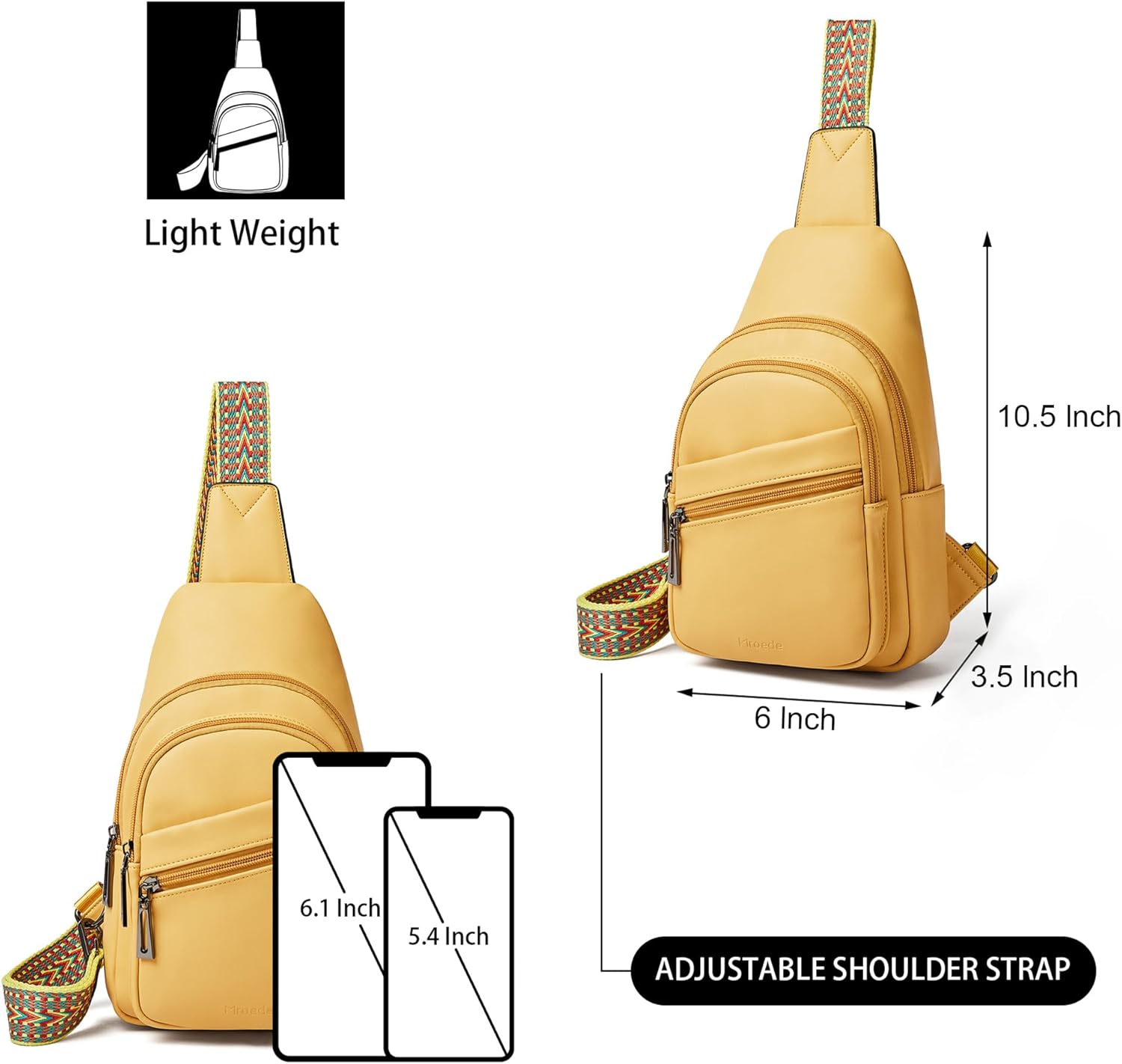 Sling Bag Crossbody Bags for Women Small Cross Body Bag Fanny Packs Chest Sling Purse for Daily Travel Leisure Sport - Image 4