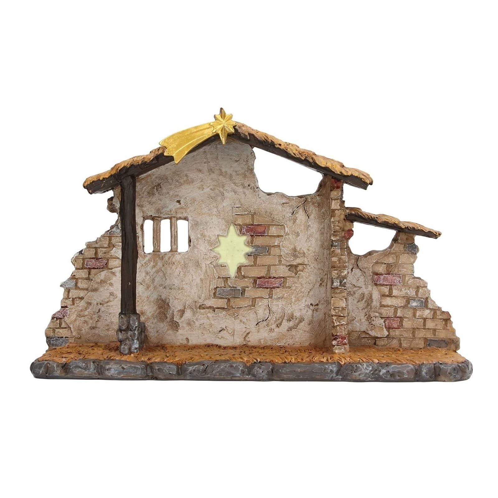 Arredo da giardino Presepe artigianale in resina. Statua del presepe Arredo da esterno