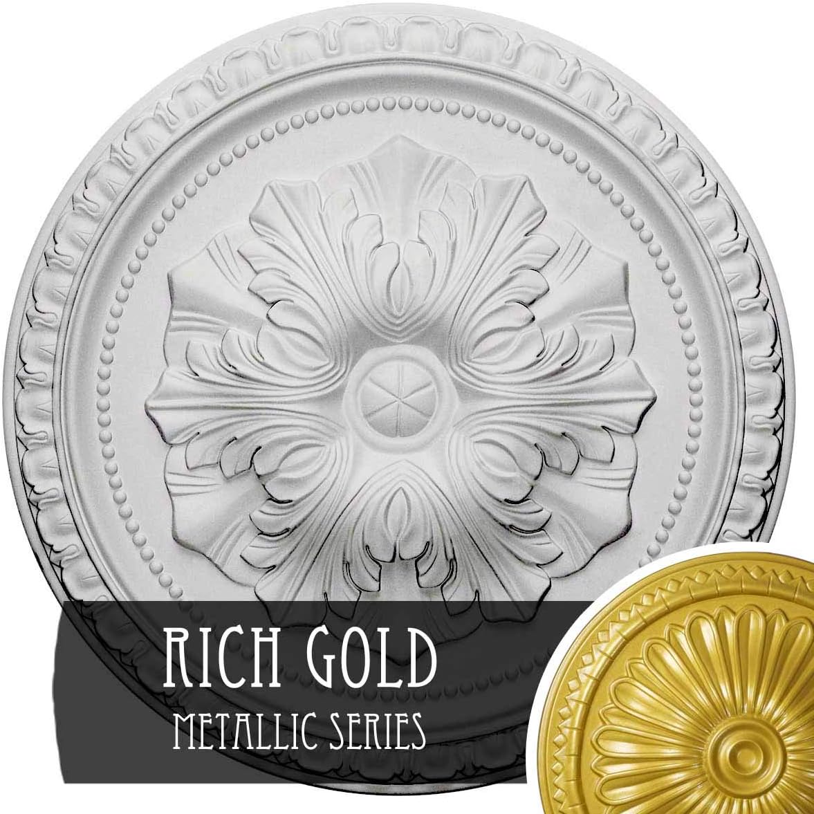 80% Off Discount Ekena Millwork CM18RIRGS Richmond Ceiling Medallion, 18OD x 1 3/8P (Fits Canopies up to 2 5/8), Hand-Painted Rich Gold Buy 1 get 1 Ekena Millwork CM18RIRGS Richmond Ceiling Medallion, 18OD x 1 3/8P (Fits Canopies up to 2 5/8), Hand-Painted Rich Gold