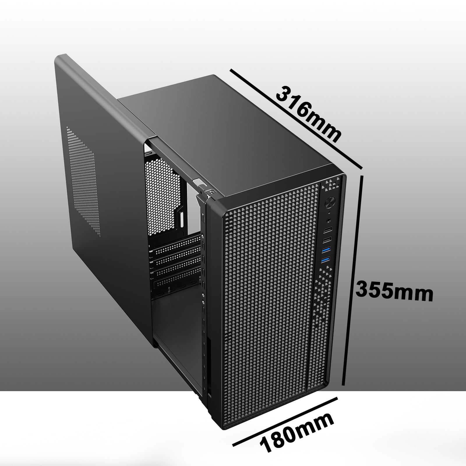 Amazon.co.jp: Micro ATX PCケース ミニタワー SPCC 0.8mm鋼板 ファン Amazon.co.jp: Micro ATX PCケース ミニタワー SPCC 0.8mm鋼板 ファン