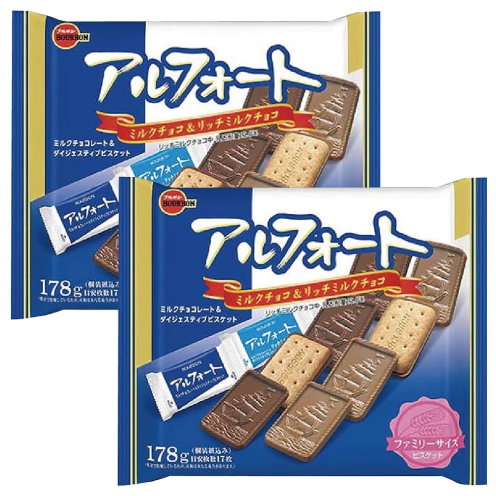 お菓子　チョコレート　まとめ売り　パックンチョ　プリッツ　アルフォート　大量 Amazon | ブルボン アルフォート FS 2袋 ファミリーパック 178g