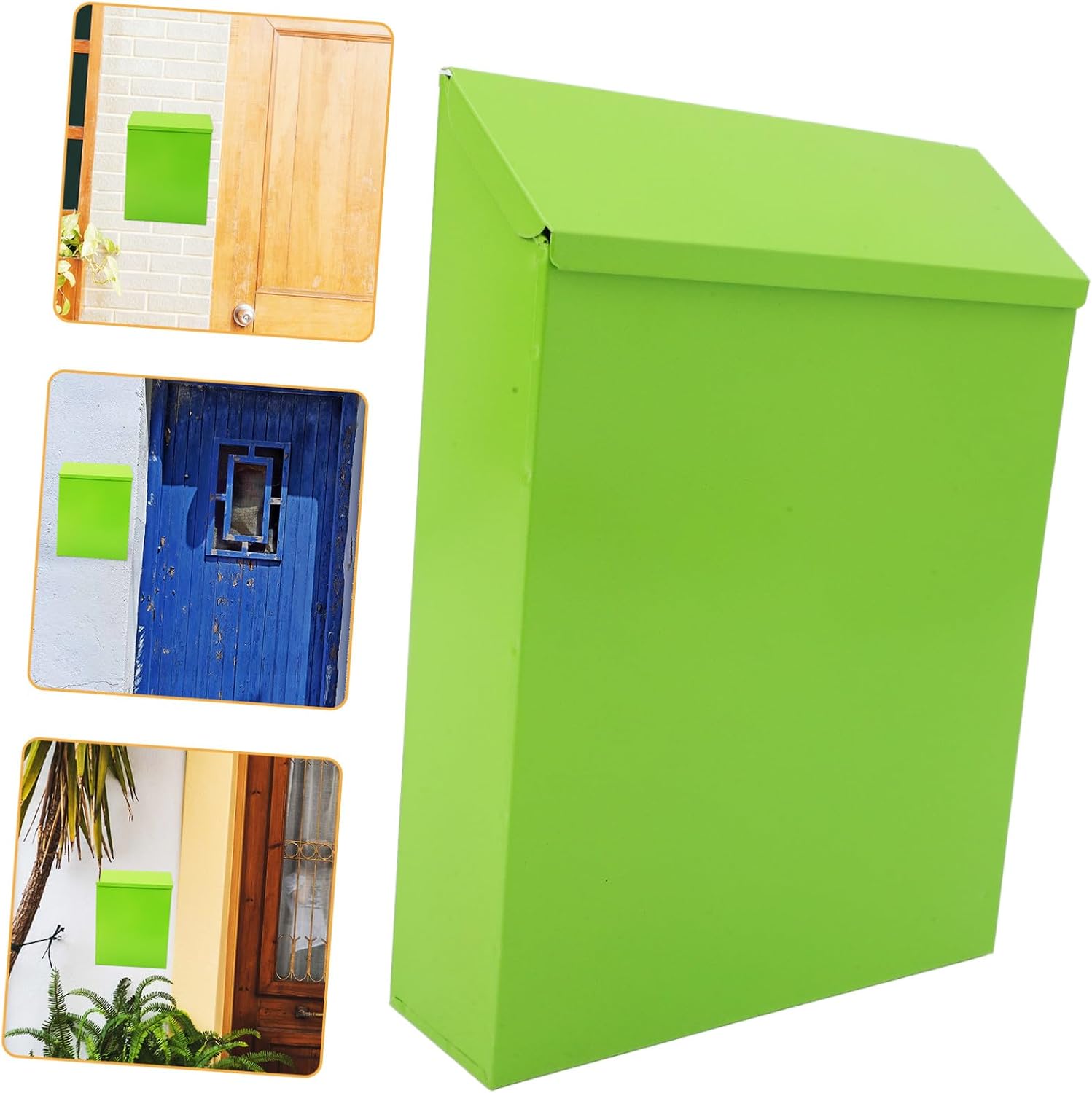 OSALADI Vintage Wall Mount Mailbox Lock Decorative Suggestion Box Secure Letter Box for Home and