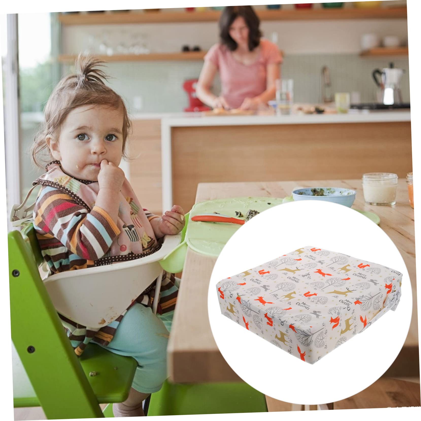 PRETYZOOM 2 Uds Silla De Comedor Silla Elevadora Elevadora Alta para Asiento De Coche Alta a Material De Poliéster Impermeable