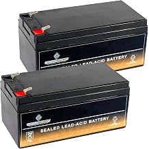 CB CHROMEBATTERY 12V 3.2Ah SLA Battery F1 Spade Terminal 2 Pack - Deep Cycle Design Rechargeable Power for Alarms, Scooters, Toys & More Sealed Lead Acid