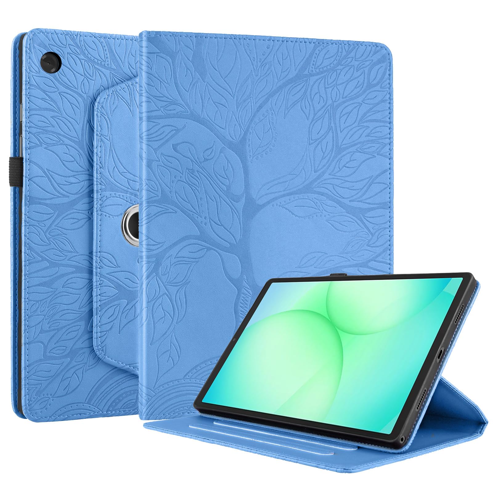 Succtopy Hülle für Samsung Galaxy Tab A11 2025 8.7 Zoll SM-X133/SM-X135 PU Leder 360°Drehbar Multi-Winkel Schutzhülle mit Standfunktion und Stifthalter Hülle für Galaxy Tab A11 8.7