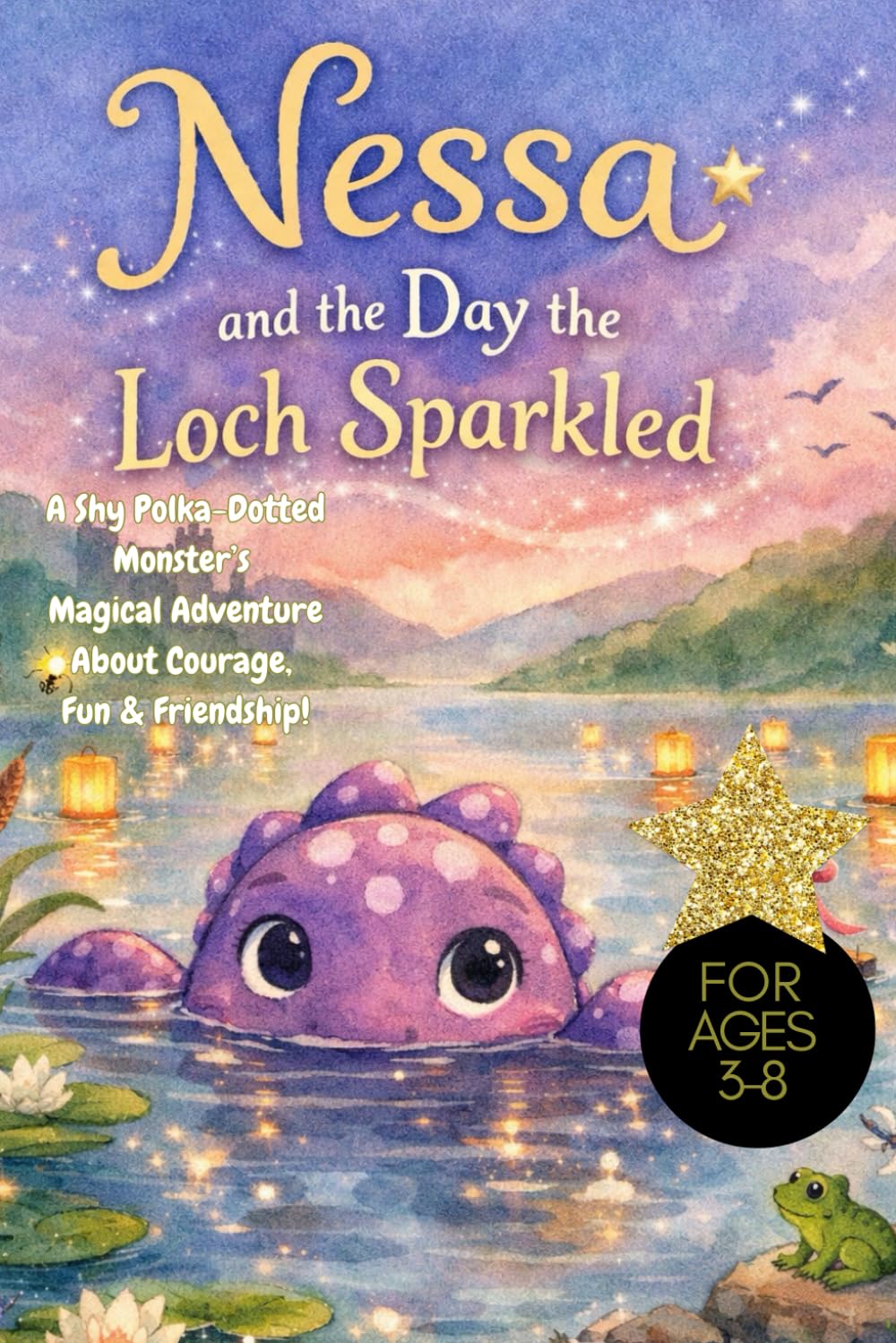 Nessa and the Day the Loch Sparkled: A Shy Polka-Dotted Monster’s Magical Adventure About Courage, Fun & Friendship! For ages 3 to 8, about shyness, Friendship and bravery story, loch ness monster