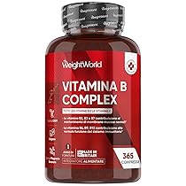 Vitamina B Complex, 365 Compresse Vegane, 1 al Giorno (1 Anno), con Biotina, Acido Folico, Riboflavina, Inositolo, Vitamina B12, B1, B3, B4, B5, B6 e Vit C (Acido Ascorbico), Senza Magnesio Stearato