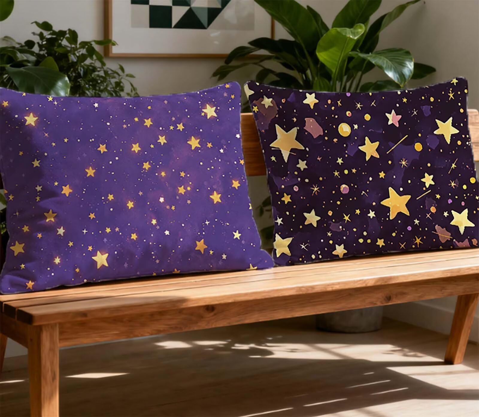 Coussin de canapé 50x70cm violet idéal pour cocooner au salon cet automne