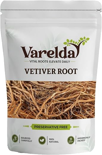 VARELDA Vetiver Root - Khus Jadd - Chrysopogon Zizanioides (5000 Grams)