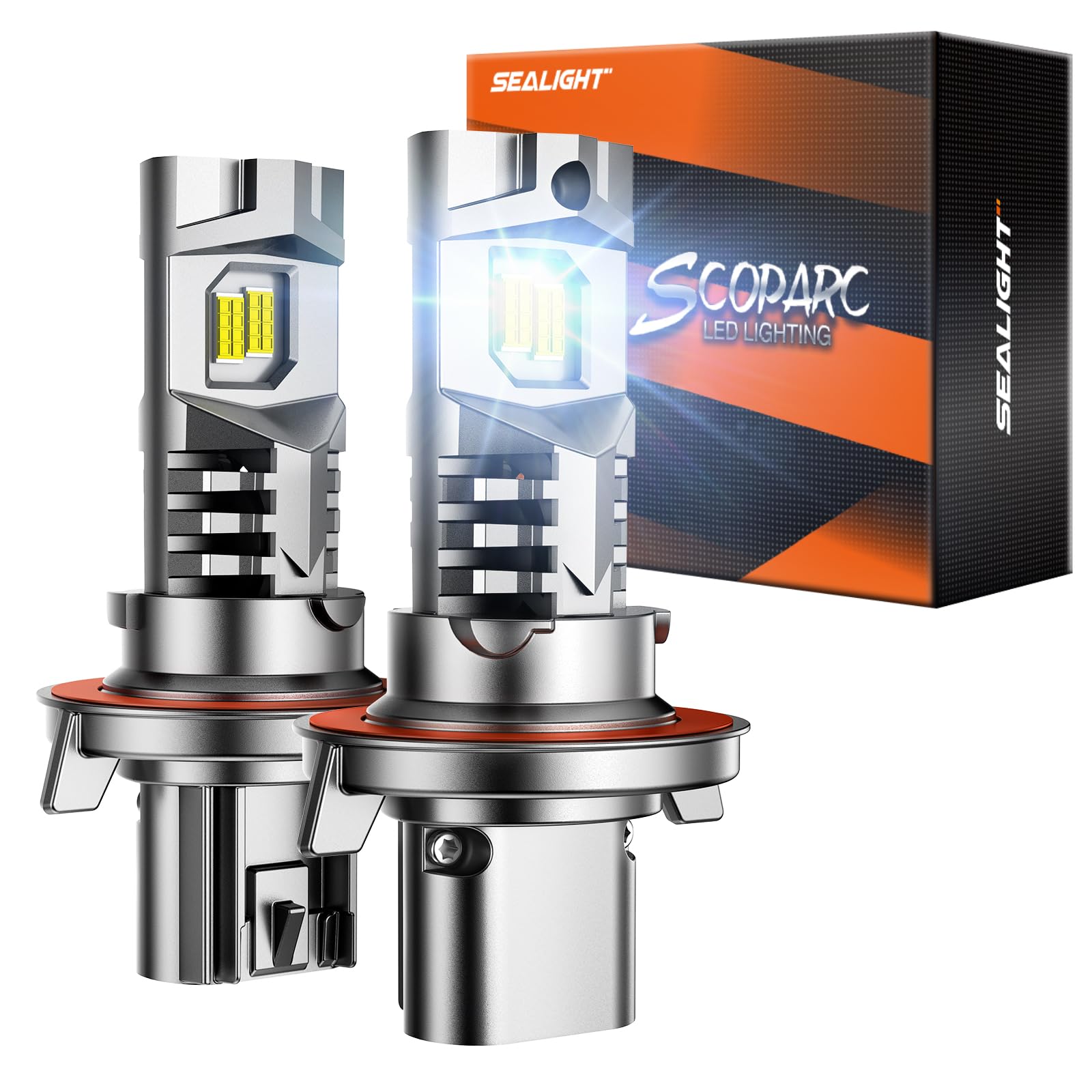 SEALIGHT 9008 Fog Lamps or DRL 120000LM 10×Brightness High Power for Uber, 2026 Version Smart Chip For Steady and compatibility, S7S Series Wireless H13 Bulbs Dual Beam IP68 10-Yrs Lifespan Pack of 2