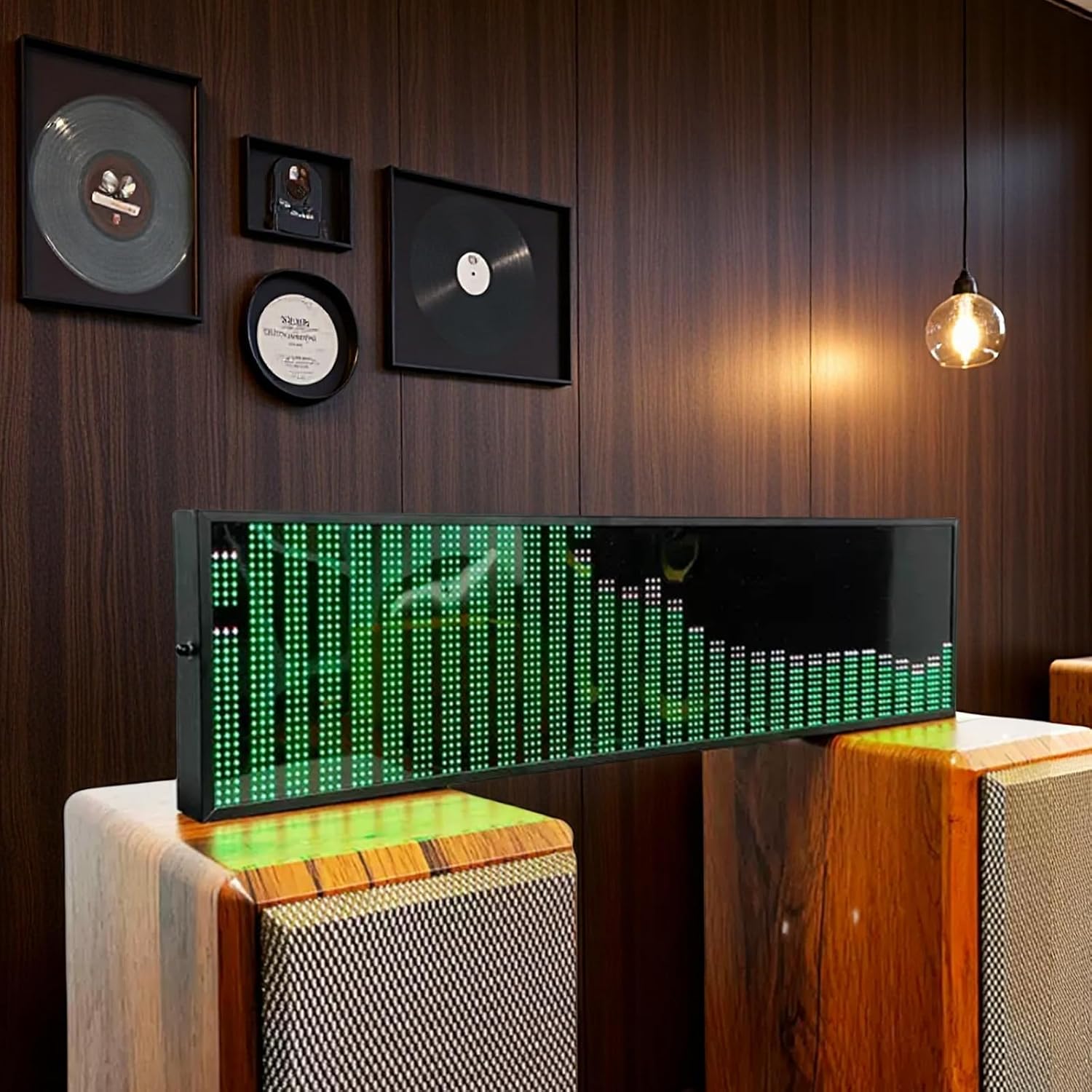 Music Rhythm Spectrum Display, Professional Dynamic LED Spectrum Analyzer - Featuring 36 Display Styles, 16 Colors, 4 Frequency Ranges, and 3.5mm Audio Input