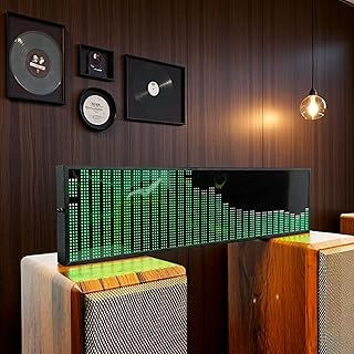 Music Rhythm Spectrum Display, Professional Dynamic LED Spectrum Analyzer - Featuring 36 Display Styles, 16 Colors, 4 Frequency Ranges, and 3.5mm Audio Input