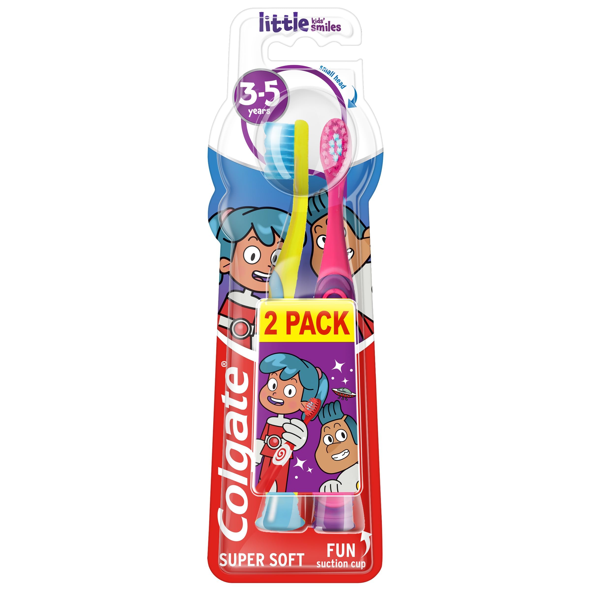 Colgate Zahnbürste, Little Kids Toothbrush, 3-5 Jahre, 2 Stück