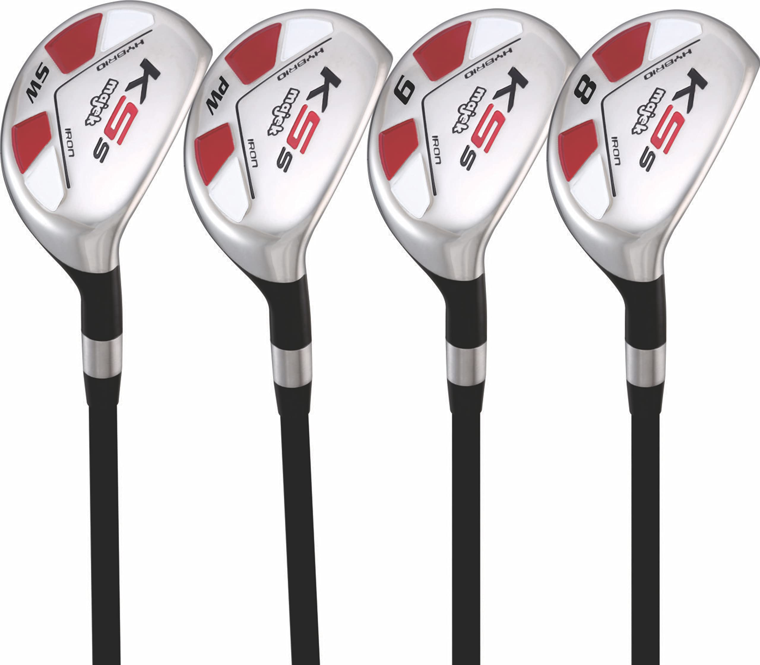 Majek Senior Men’s Golf All Hybrid Partial Set, which Includes: #8, 9, PW +SW Senior Flex Right Handed New Utility “A” Flex Club