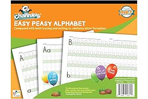 Channie's Easy Peasy Alphabet Tracing Book for Kids Ages 3-5