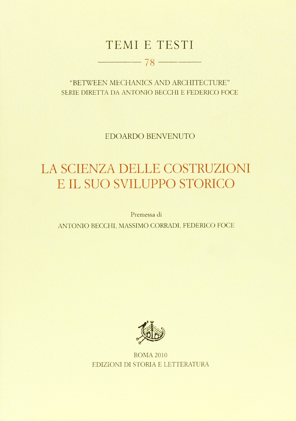 La scienza delle costruzioni e il suo sviluppo storico
