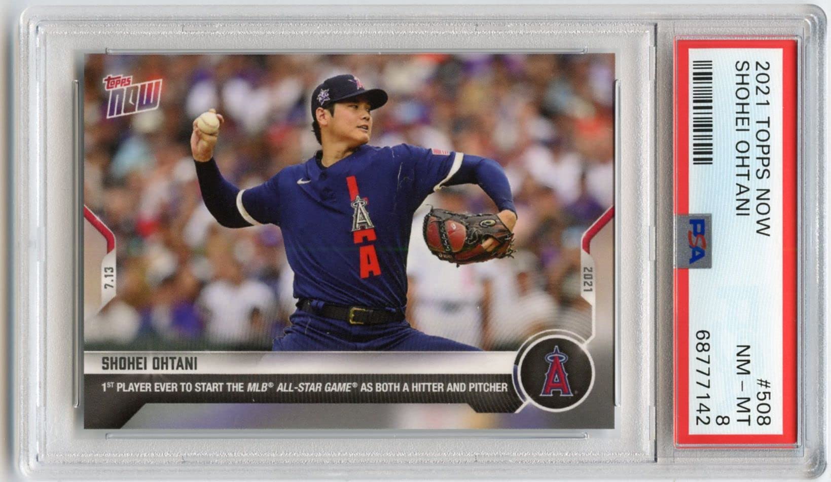 Amazon | ［PSA鑑定カード］ PSA8 大谷翔平 2021 Topps Now 508