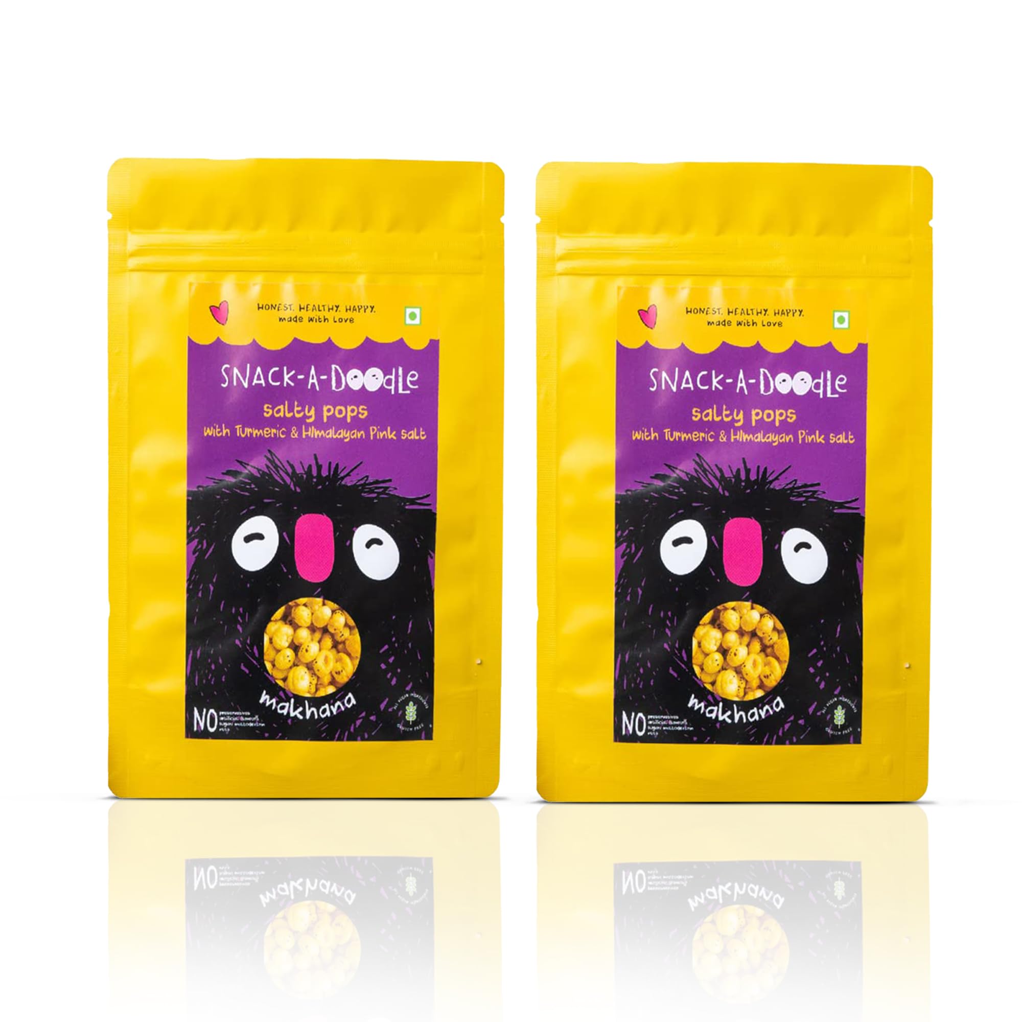 Snack-a-Doodle Salty Pops Makhana - Turmeric & Himalayan Pink Salt X 2 | Nutritious Snacks for Kids | Tummy Friendly | No Preservatives | No Artificial Coloring | 140g (B0CZTVQS8S) Amazon Price History, Amazon Price Tracker