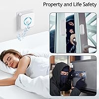 Vista 15 de Timbre de Puerta, Satisure Sensor de Contacto Inalámbrico de Puerta Abierta Alarma Timbre con Rango de 600 Pies 58 Timbres 5 Niveles de Volumen