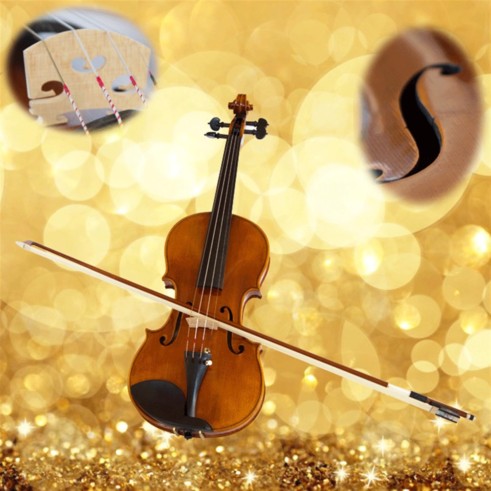 Erwachsenen geige Anfänger Violine, Professionelles Handgefertigtes Violinen-Testinstrument Für Erwachsene Anfänger(1/2)