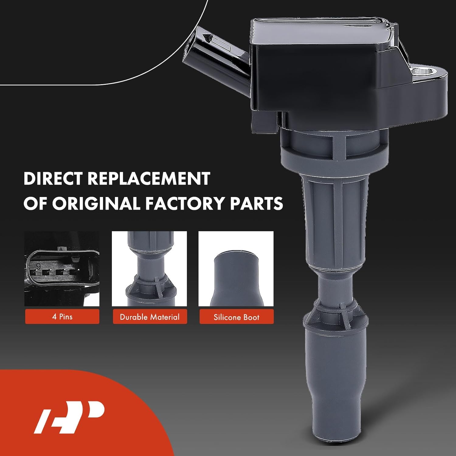 A-Premium Set of 4 Ignition Coil Pack and Iridium Spark Plugs Compatible with Hyundai Sonata 2015-2019, Santa Fe Sport 2016-2018, Tucson 2018-2020 & Kia Optima 2016-2020, Sorento, Sportage, Rondo