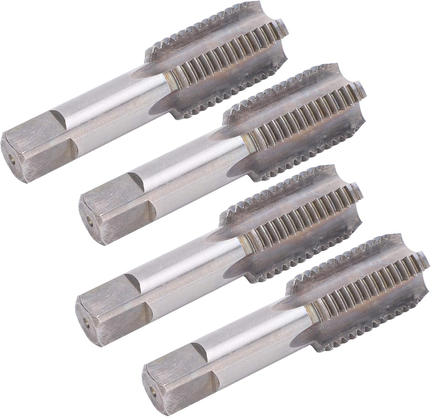 M30 4 pcs Hand Tap, Alloy Tool Steel Hardness Straight Flute Tapping Drilling Tools, Wear Resist Hand Threading Tap for Tapping Various Threads