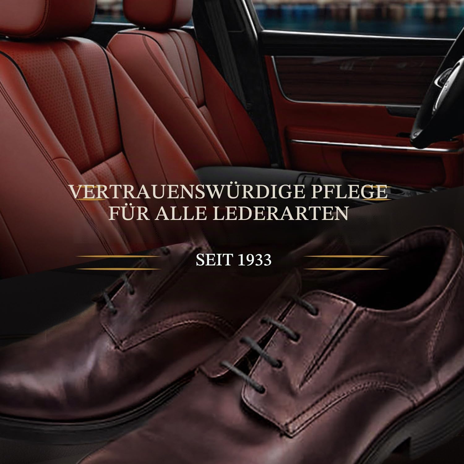 Lexol Pflegespülungs-Set, Verwendung auf Auto, Leder, Möbel, Schuhe, Taschen und Zubehör, schnelles und einfaches Schritt-Regime, 237 ml Flaschen, inkl. zwei Applikationsschwämmen.