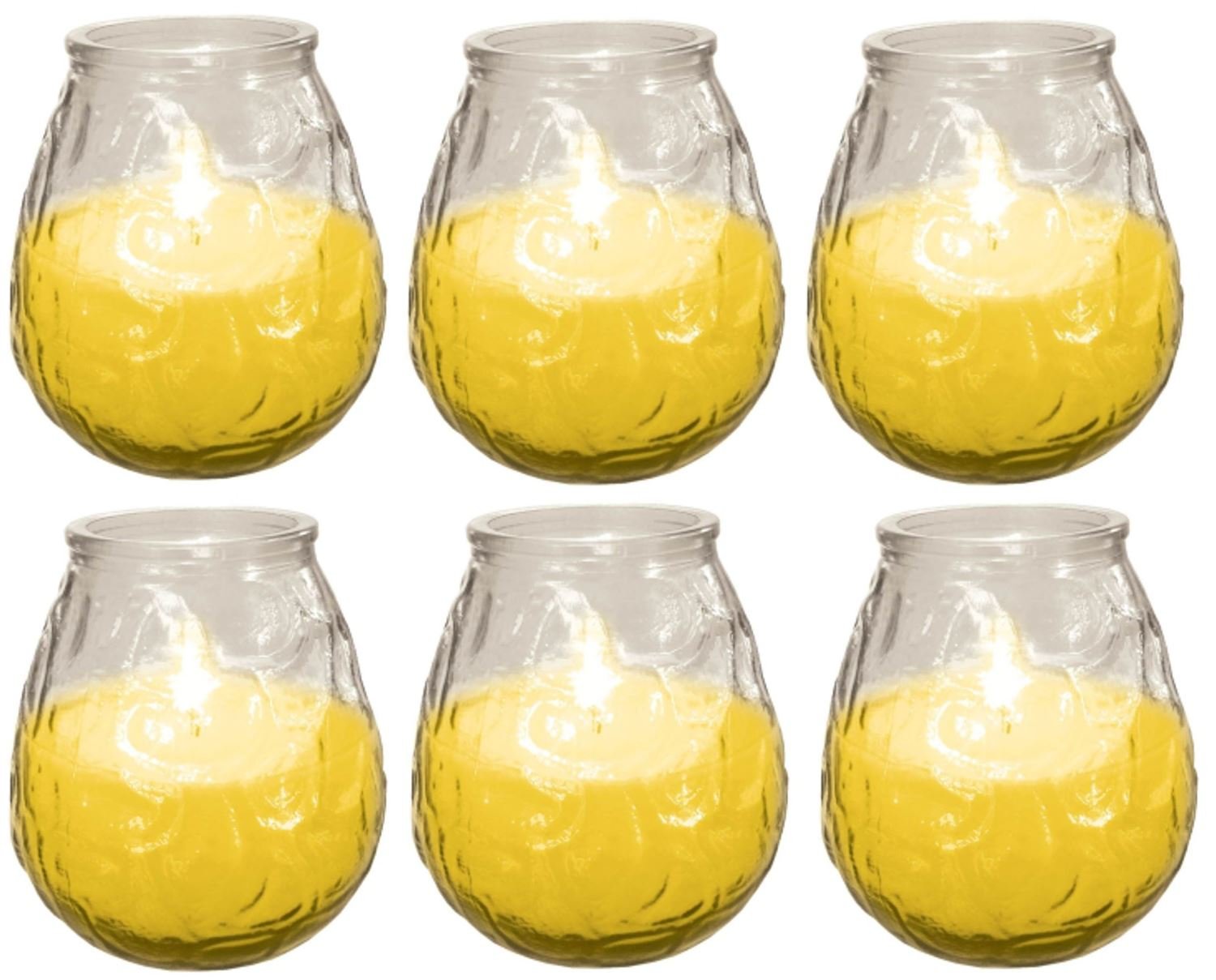 6 x Prices Outdoor Citronella Candle In Glass Jar Fly Insect Repeller Repellent