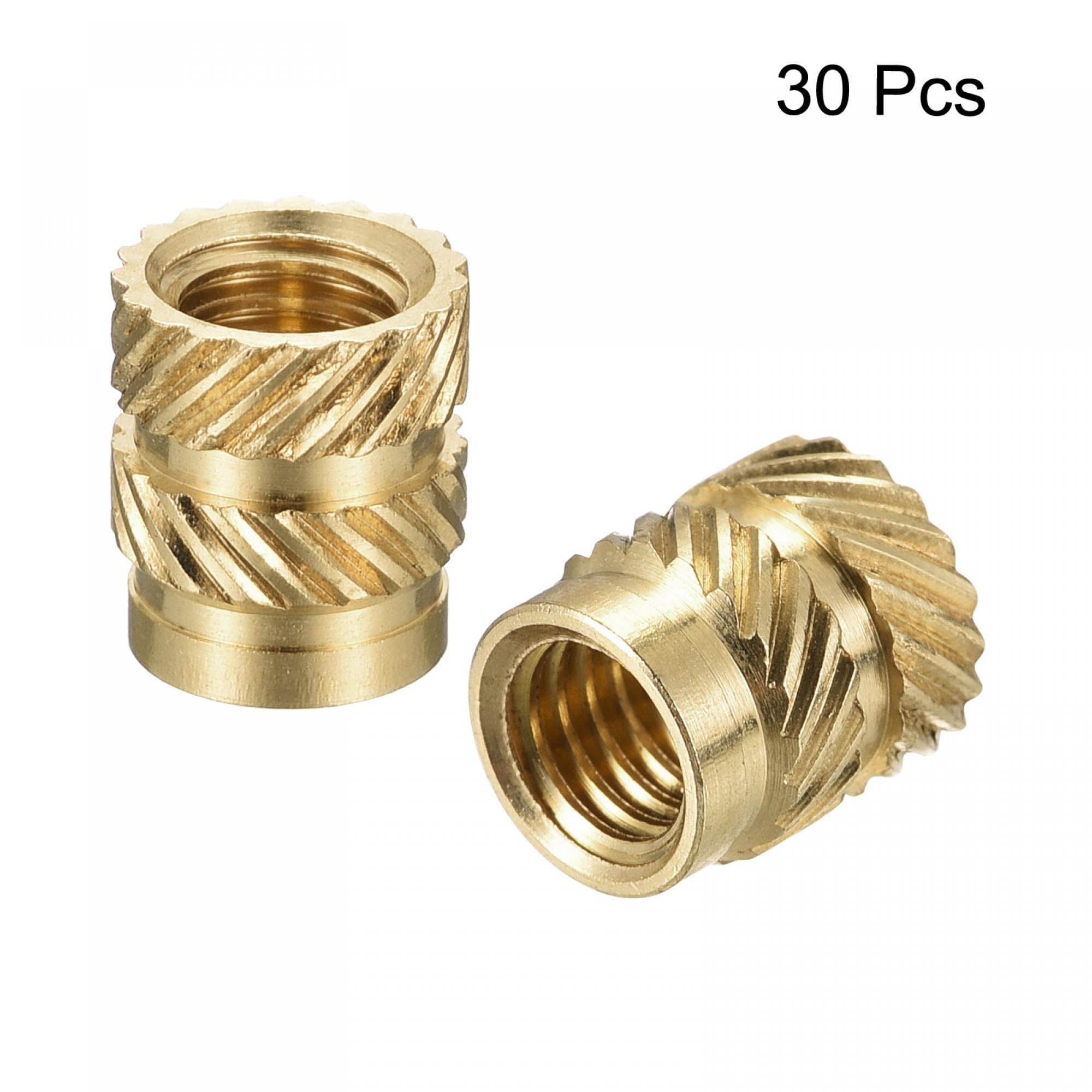 TOP-VIGOR 30Pcs M5 Threaded Knurled Insert Nuts, M5 x 8mm x 7mm OD 3D Printing Brass Nuts - Image 3