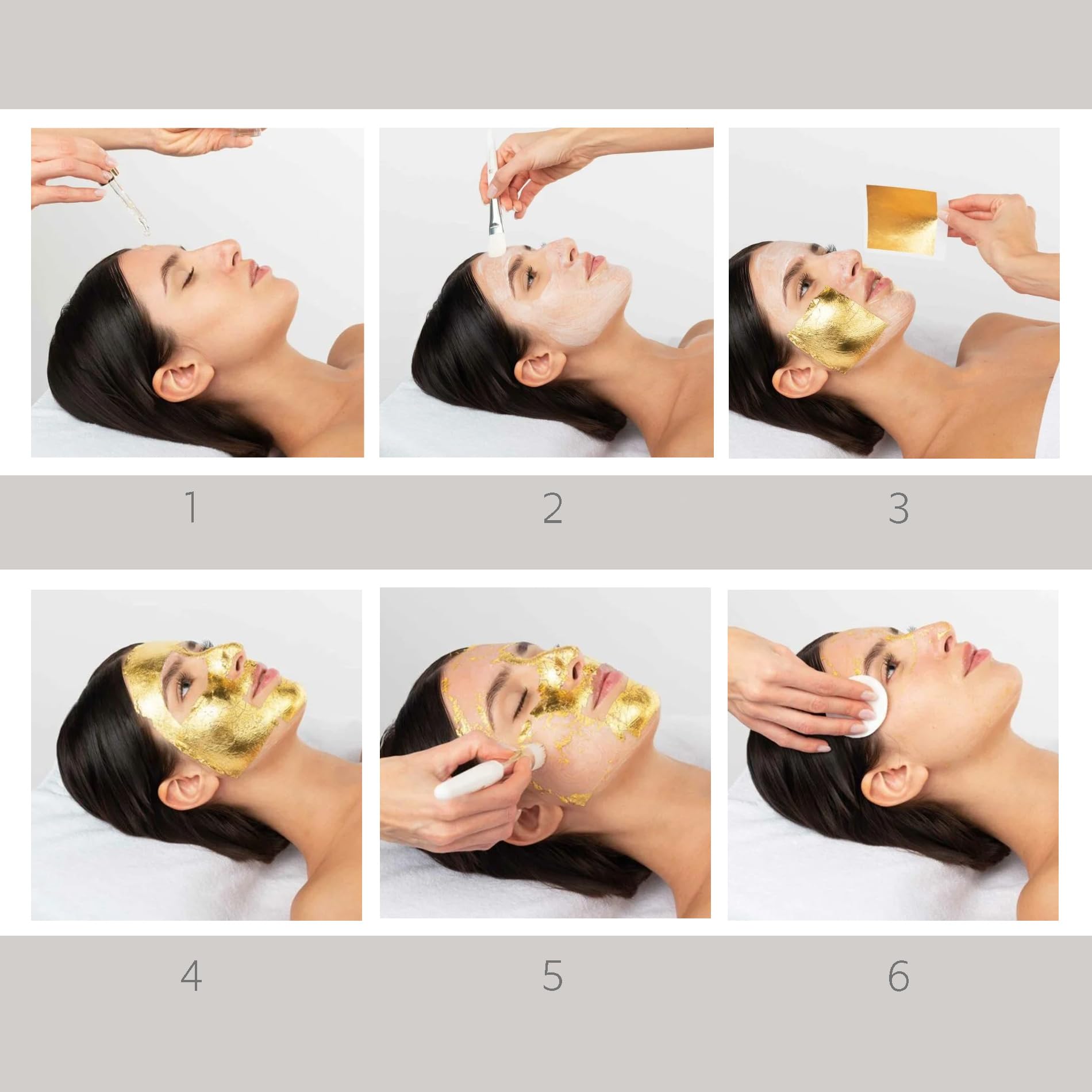 Effet Liftant Instantané Visage Or Pur Certifié Feuille d'Or 24K - 100% anti-âge